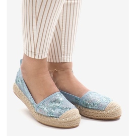 Blå åbent espadrilles L08-71 1