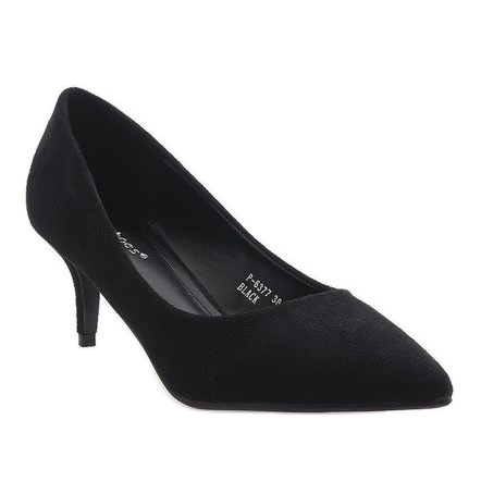 Sorte pumps på P-6377 hælen 1