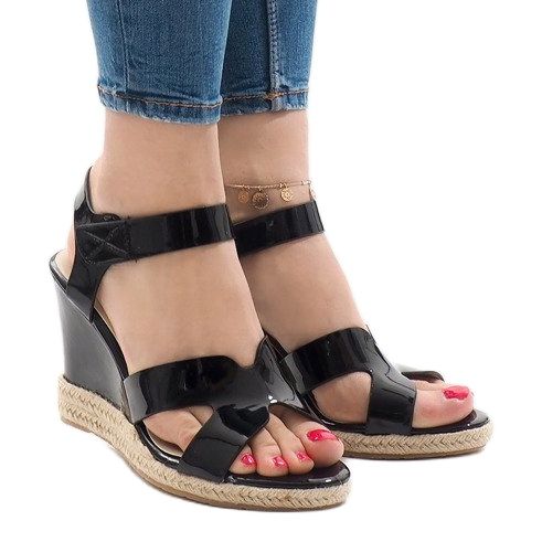Sorte kile sandaler LWF-5H5670 2