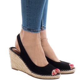 Sorte kile sandaler 2894 2