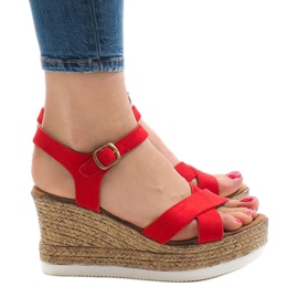 Røde kile sandaler XL104 2