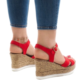 Røde kile sandaler XL104 3