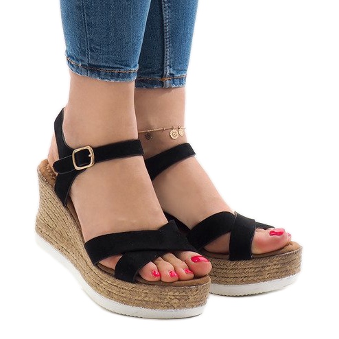 Sorte kile sandaler XL104 1