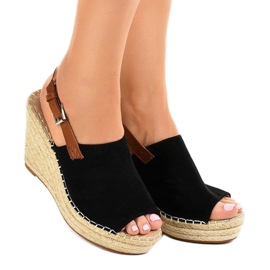Sorte kile sandaler KA-20 espadriller 1