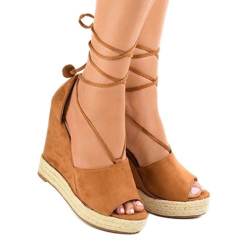 Brune kile sandaler espadriller F35-18 1