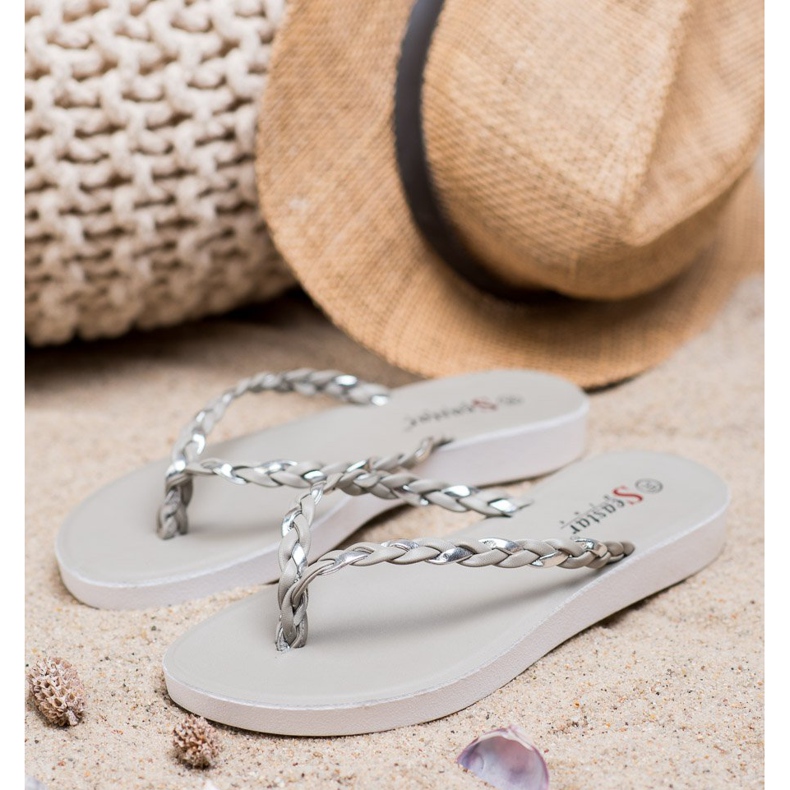 Seastar Grå flettede flip-flops 1