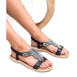 Emaks Espadrilles Slip On Sandaler sort 2
