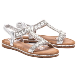 Bello Star Dekorerede sølv sandaler grå 1