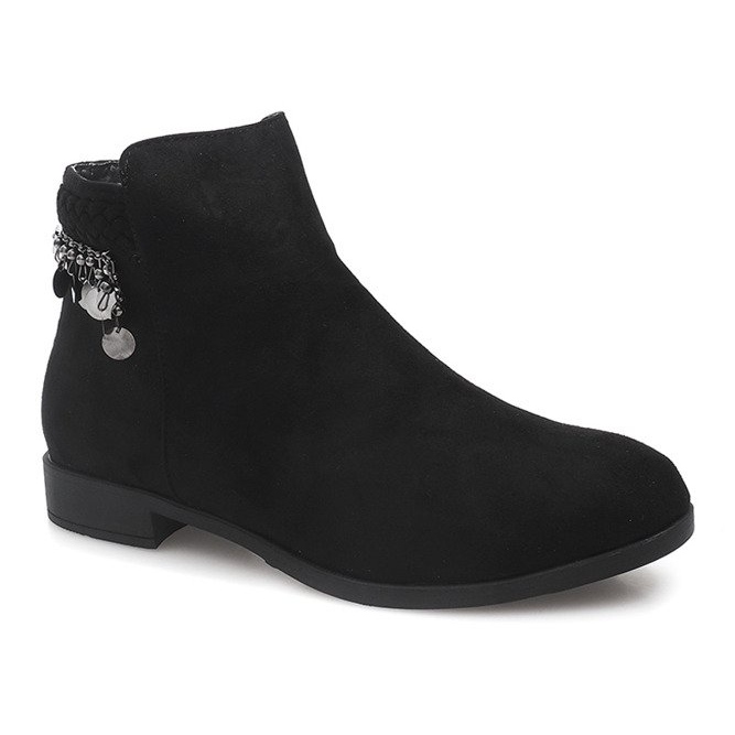 Suede LL113 sorte støvler 1