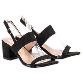 Bestelle Stilfulde ruskindssandaler sort 1