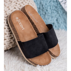 SHELOVET Ruskind Espadrilles sort 2