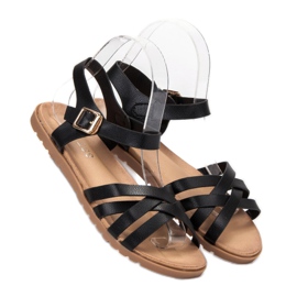 BLESS Klassiske sorte sandaler 1
