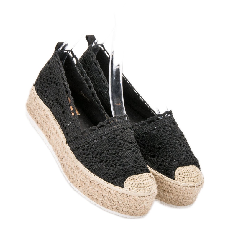 SHELOVET Blonder Espadrilles sort 1