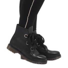 Kayla Shoes Sorte snørestøvler PF276 2