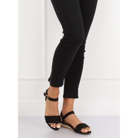 Sorte sandaler espadrilles 9R73 Sort 1
