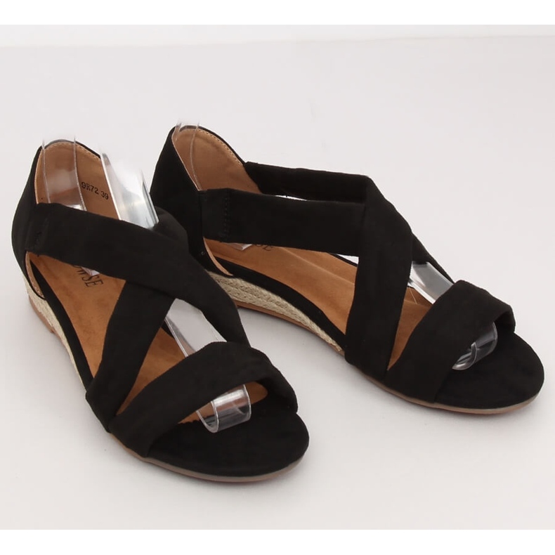 Sorte sandaler espadrilles 9R72 Sort 1