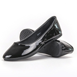 Lakeret VICES ballerinaer sort 1