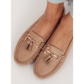 Kvinder beige loafers L7183 Khaki 2