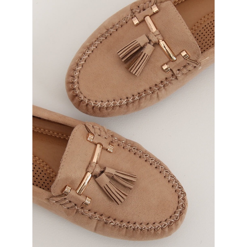 Kvinder beige loafers L7183 Khaki 1