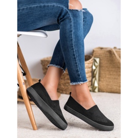 SHELOVET Tekstil Slipons sort 1