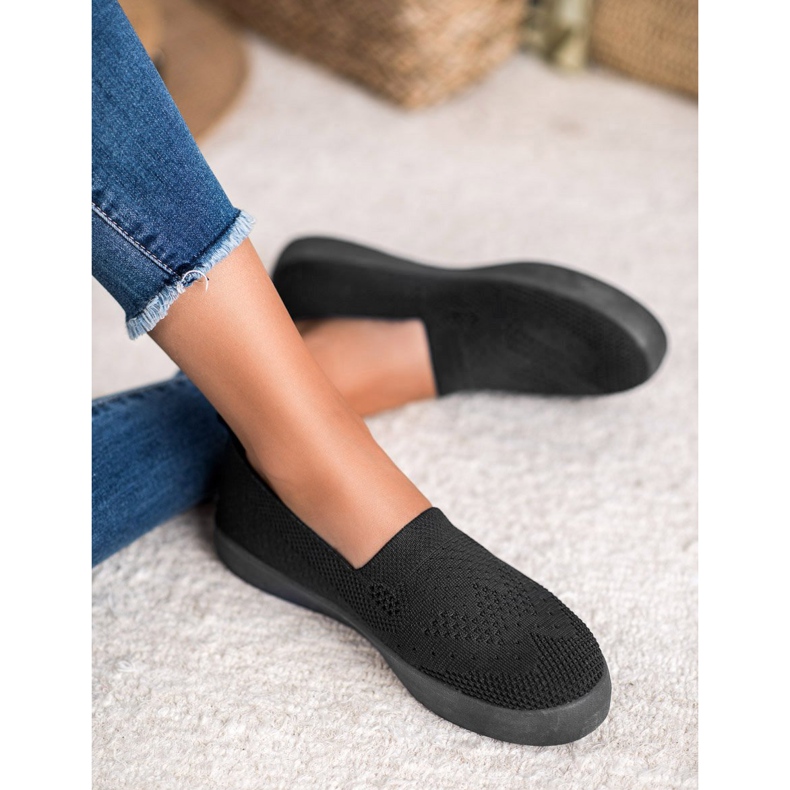 SHELOVET Tekstil Slipons sort 2
