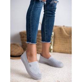 SHELOVET Tekstil Slipons grå 1