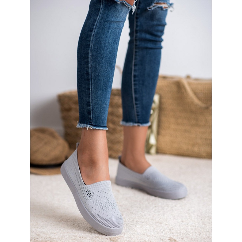 SHELOVET Tekstil Slipons grå 1