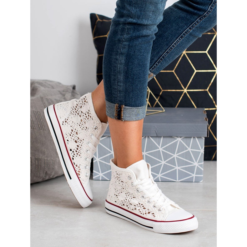 Renda Sneakers i blonder hvid 1