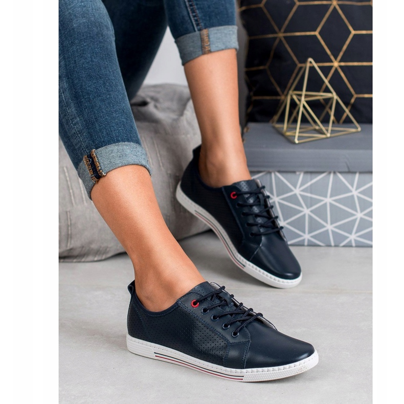 Filippo Læder brogues marineblå 1