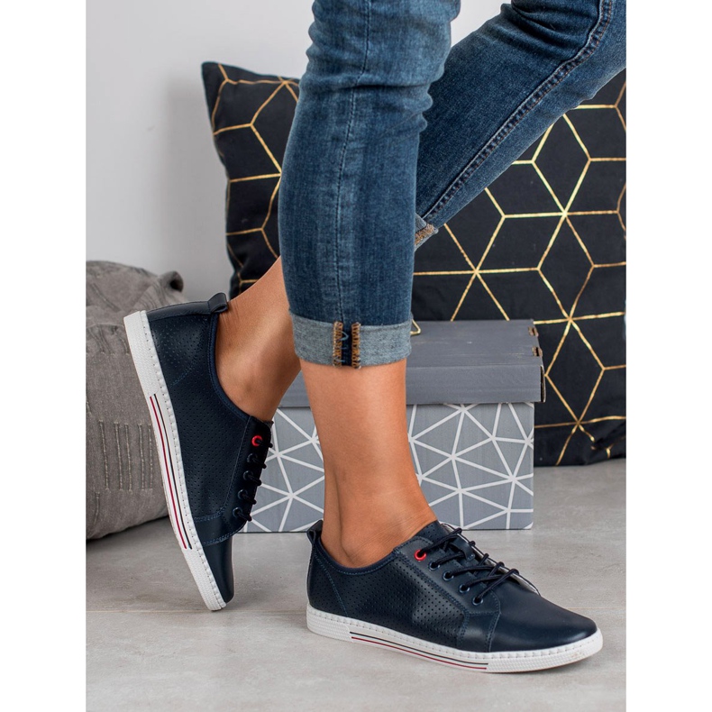 Filippo Læder brogues marineblå 2
