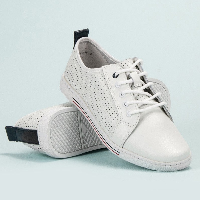 Filippo Læder brogues hvid 1