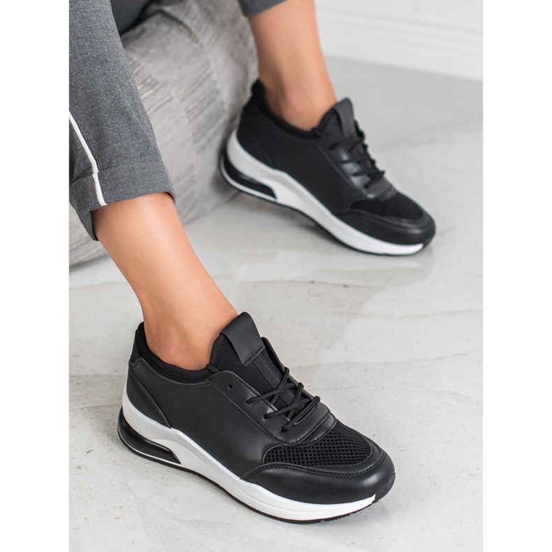 Ideal Shoes Sportssko til kvinder sort 2