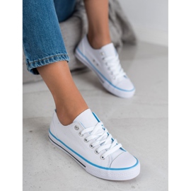 SHELOVET Klassiske hvide sneakers 1