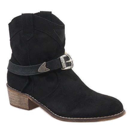 Sorte BS-6821 cowboystøvler 1