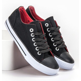 SHELOVET Klassiske sorte sneakers 1