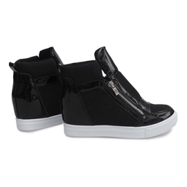 Wedge Sneakers TL020-2 SORT / HVID 1
