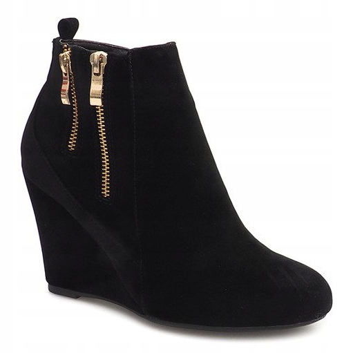 Elegante Wedge Støvler 1058-19A Sort 1