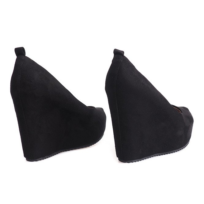 Suede Pumps On Wedge 066 Sort 2