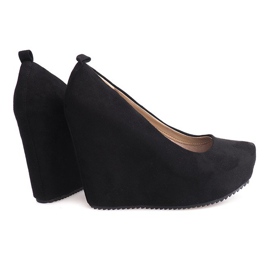 Suede Pumps On Wedge 066 Sort 1