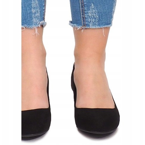 Suede Wedge Pumps MB188-48 Sort 1