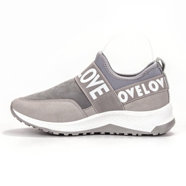 SHELOVET Slip-on ruskind sko grå 1