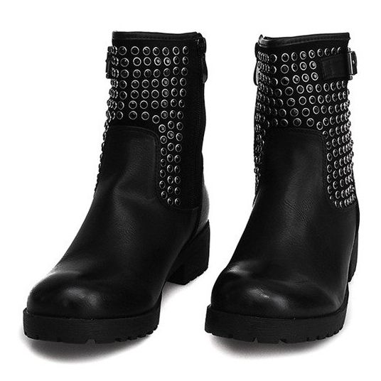 Motoriserede støvler med studs 1639 sort 1