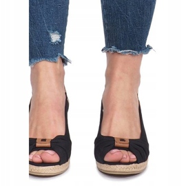 Sorte Zoe espadrilles kile sandaler 1