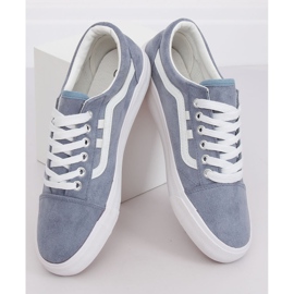 Blå kvinders sneakers B70A BLÅ / HVID 1