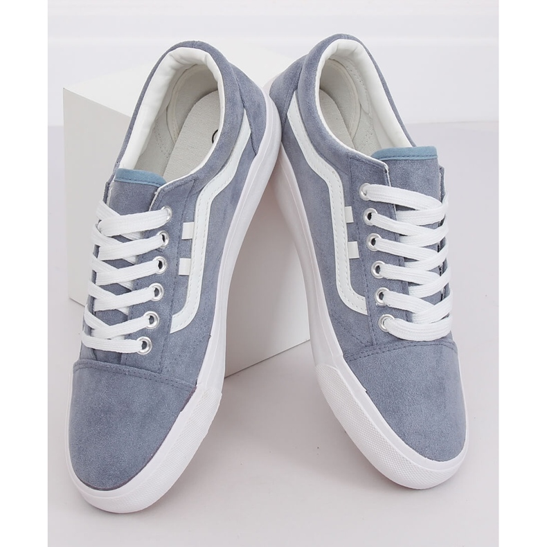 Blå kvinders sneakers B70A BLÅ / HVID 1