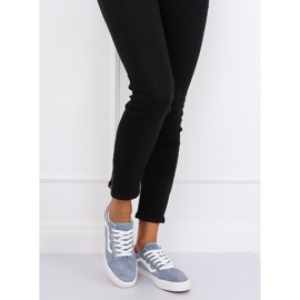 Blå kvinders sneakers B70A BLÅ / HVID 2