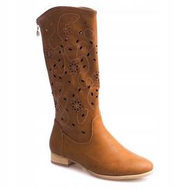 Openwork støvler TLT1301 Camel brun 1