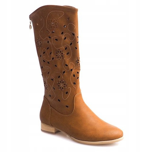 Openwork støvler TLT1301 Camel brun 1