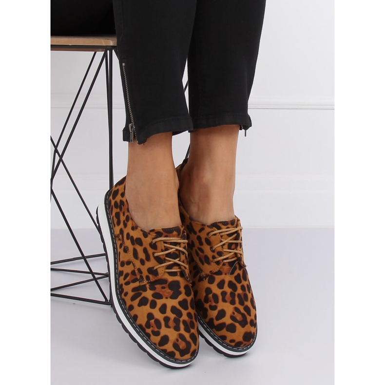 Kvinders loafers leopard C-7225 Leopardprint brun 1