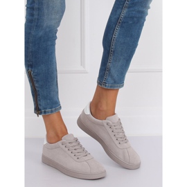 Grå Kvinders grå sneakers LX-9857 Grå 2